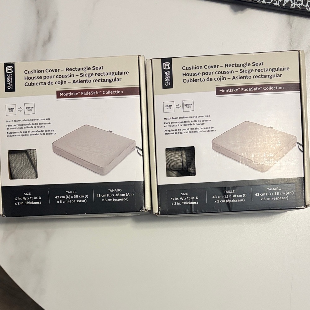 Threshold Light Gray Rectangle Cushion Covers - Pair